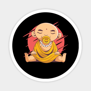 Funny Baby Buddha Yoga Meditating Gift Magnet